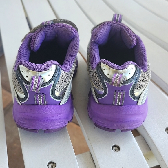 Pediped FLEX Purple Silver Sneaker for Girls EU24, US7.5-8 - Picture 5 of 7